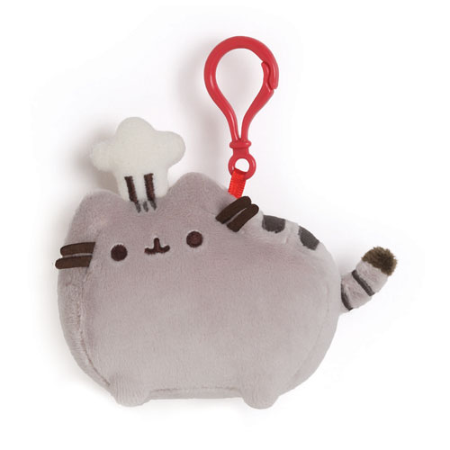 Pusheen the Cat with Chef Hat Clip-On Backpack Plush